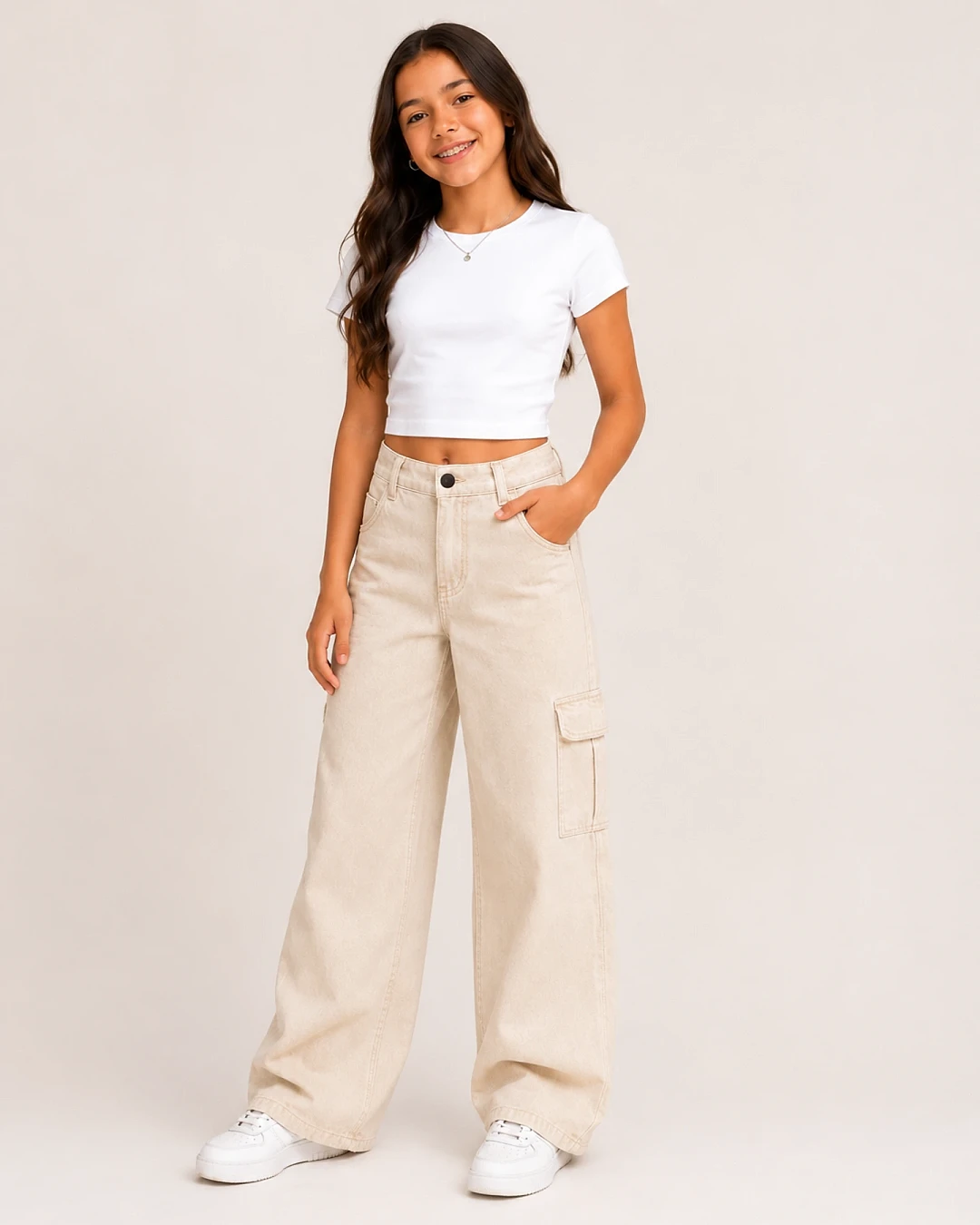 Calça Cargo Brim